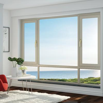 China Swing Large Aluminum Frame Casement Glass Windows for sale