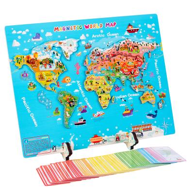 China 2021 WIMI English edition colorful/safe/environmental wholesale magnetic puzzle of the world for sale