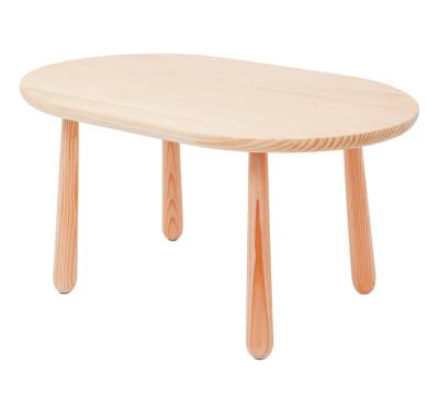 China Colorful/safe/environmental wooden round table kids furniture for playroom with natural wood for sale