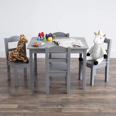 China Colorful / Safe / Environmental Kids Large Size Wooden Table And Chair Set Ideal For Arts And Crafts for sale