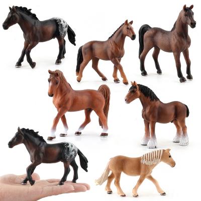 China Large Plastic Horse Zoo Playset Colourful/Safe/Environmental Realistic Jumbo Wild Animal Figures for sale