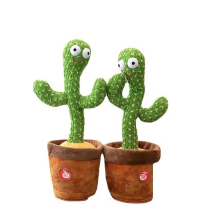 China Colorful/Safe/Environmental Shaking Electric Singing Cactus Plush Toy Musical Gifts For Child Dancing Plant for sale