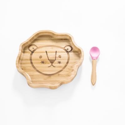 China 2021 WIMI New Colorful/Safe/Environmental Bamboo Infant Feeding Baby Dish Set With Suction for sale