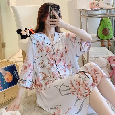 China Concise Femme Pijamas De Mujer Ladies QUICK DRY Squishy Pajamas Sleep Shirt Pajama Dress for sale