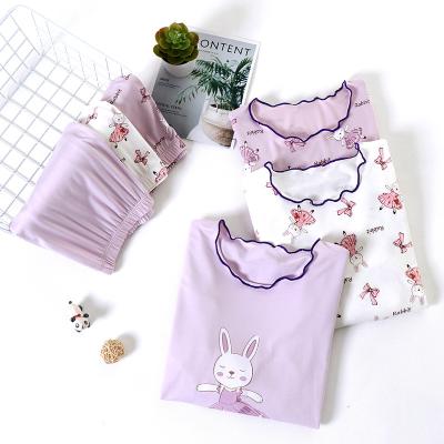 China Ruffle Breathable Lace Kids Pijama Modal Pajamas Set Pajamas Kids Sleepwear Pajamas Set Girls Summer Pajamas for sale