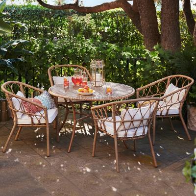 China Reasonable Price Waterproof Outdoor Furniture Wicker Balcony Dining Set Rattan Dining Chair for sale