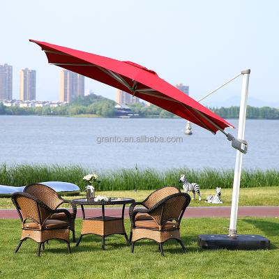 China Beautiful Design Beach Umbrella Durable Large Size Square Shape Garden Waterproof Parasol for sale