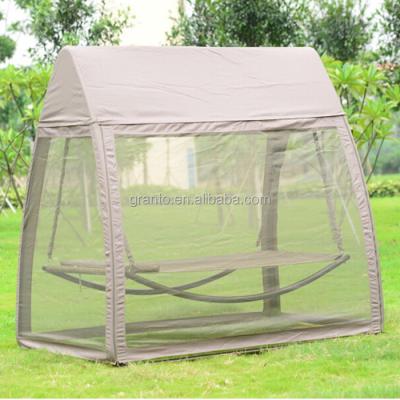 China High Quality Outdoor Strong Swing Seat Patio Use Swing Bed Chair Metal Frame With Canopy for sale