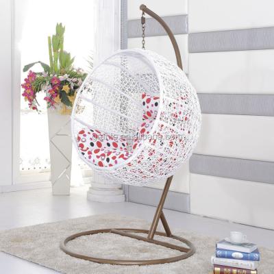 China Strong Outdoor Swing Seat Balcony Swing PE Rattan Round Shape Chair for sale