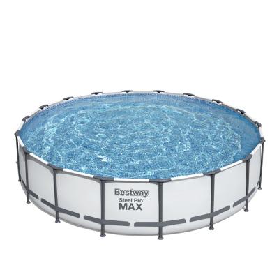 China Outdoor frame Bestway-56462 steel pool set the round shape frame demountable outdoor swimming pool for sale