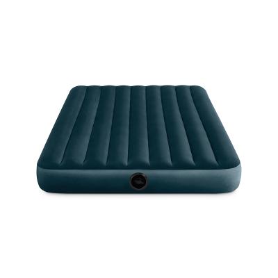 China Intex 64734 Queen Dura Foldable Beam Series Green Fluffy Outdoor Camping Air Mattress for sale