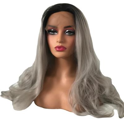 China Water Wave Hot Sale Halloween Party Wig Pink Lace Long Wig Long Wavy Ladies Big Lace Wig for Women for sale