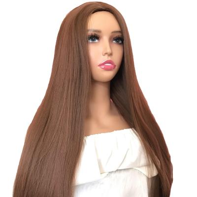 China Body Wave Black women's straight long wigs are made entirely with natural hair thread, heat-resistant wigs, and multiple colors for Hallow for sale