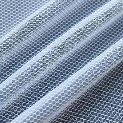 China Wholesale high quality cheap warp polyester honeycomb filament knitting yarn anti-static stiff mesh net fabric knit for sports shoes upper for sale