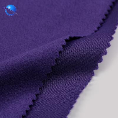 China Antistatic 100% Polyester Mercerized Velvet Knit Brushed Sportswear Fabric For School Uniform for sale