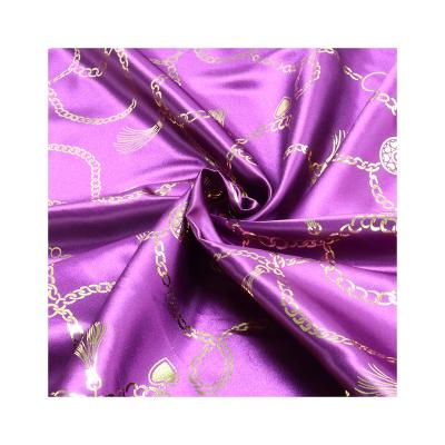 China Simple Bronzed Wicking Designs Fine Attractive 100% Polyester Satin Polyester Fabric for sale