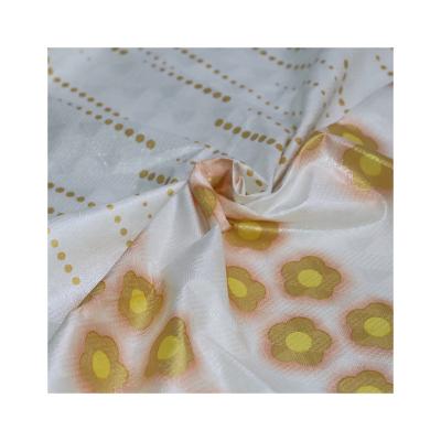 China 2022 High Quality Luxury Anti-Static 100% Cotton Bronzing Organic Gold Foil Printed Floral Coated Designer Fabric for sale