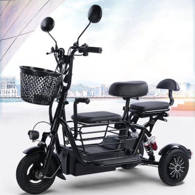 China Steel Foldable Scooter Elder Electric Mobility Scooter Lightweight E Bike 3 Wheels with Seat Custom Carton Box 48V Disc Open Passenger for sale