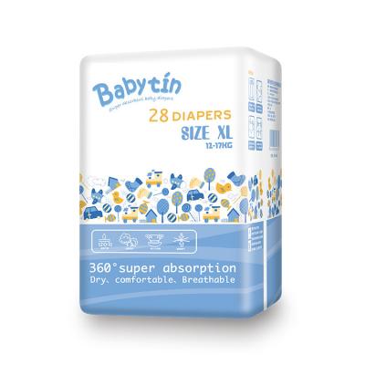 China Modern Practical High Absorption Disposable Pullup Diapers Soft Baby Diapers for sale