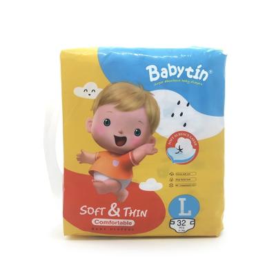 China New Design Eco-friendly High Water Absorption Ultra Thin and Dry Diaper Disposable Baby for sale