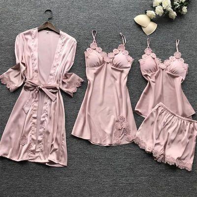 China QUICK DRY 100% Silk Nightgown Women Silk Pajamas Suspender Set Plus Size Sexy Women's Sleepwear for sale