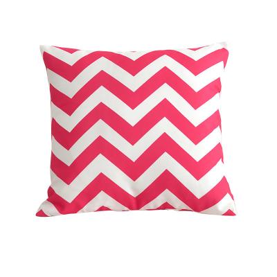 China Anti-static Waterproof Fabric Outdoor Wide Stripe Wavy Geometric Pillow Case Without Core Backrest Cover for sale