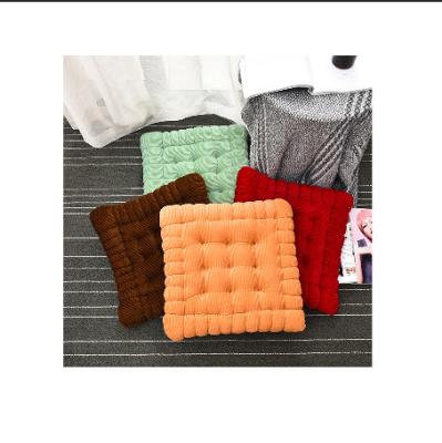 China Solid Color Washable Pile Thickened Home Office Chair Cushion for sale