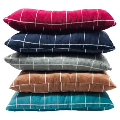 China Washable nordic fluffy plaid home office cushion for sale