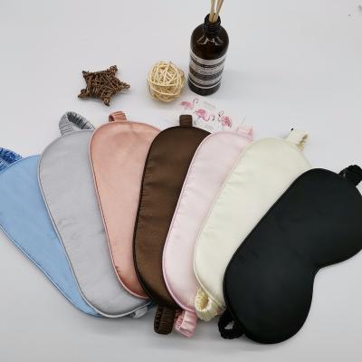 China Anti-Wrinkle Customized Mulberry Silk Travel Blackout Eye Mask 100% LOGO Double-Sided Silk Sleeping Eye Mask for sale