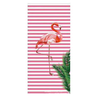 China QUICK DRY cotton border polyester heat transfer printing beach towel digital bath towel to plan to sample LOGO custom makers for sale