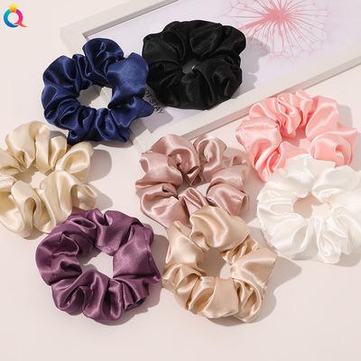 China 2022 new arrival silk scrunchies from silk gold satin supplier for sale