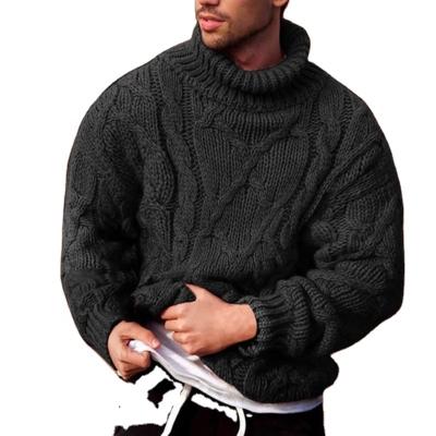 China 2021 Anti-wrinkle custom designer sweater loose turtle neck knitted wool cashmere plus size men's sweaters for sale