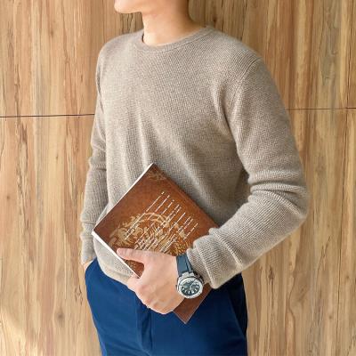 China 2021 Winter Anti-wrinkle RTS Oversized Crewneck Sweater Knit 100% Pure Cashmere Mens Sweaters for sale