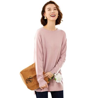 China 2021 RTS Autumn Winter Anti-shrink Crewneck Warm Sweater Knit Top Cashmere Woolen Sweater For Women for sale