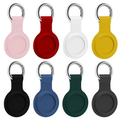 China 2021 Anti-fall For Apple Airtag Case Silicone Sleeve Protective Cover Silicone Key Chain Case For Airtags Tracker Accessories for sale