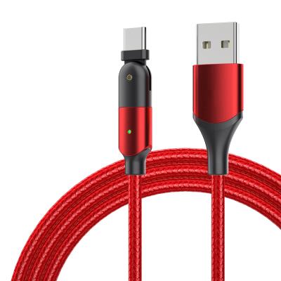 China LED Indicator +180 Rotation 3A OEM Micro USB Cable Type C Android Mobile Phone Multi Charger Fast Charging USB Cable for sale