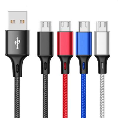 China USB Braided Cable Nylon Braided Micro USB Cable Charger For Samsung/Huawei/Xiaomi/Oneplus for sale