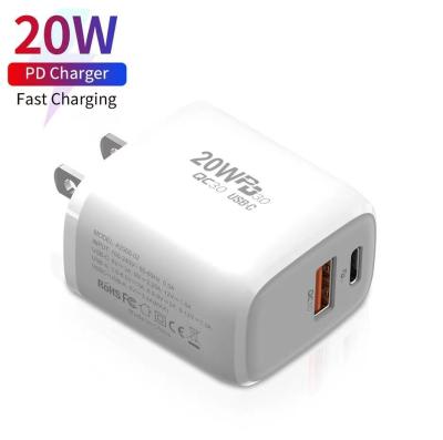 China 20W CE QC 3.0 USB C Rapid Wall Charger ETL Quick Charger Mobile Phone Charger Palladium For iPhone 12 Pro Max for sale