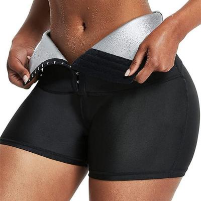 China High Quality Antibacterial Neoprene Shorts Sweat Shaper Yoga Workout Fitness Shorts Women Tummy Control Sauna Sweat Panties Butt Lifter Shapewear for sale