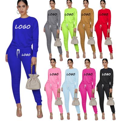 China Anti-pilling Lady Clothing Custom Made Ladies New Blank Jogging Two-Piece Set 2 Piece Pant Suits Women's Boutique Clothing Wholesale Sellers for sale