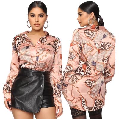 China Anti-pilling 2021 spring and summer European hot and American fashion new multi-color ladies' blouses for sale