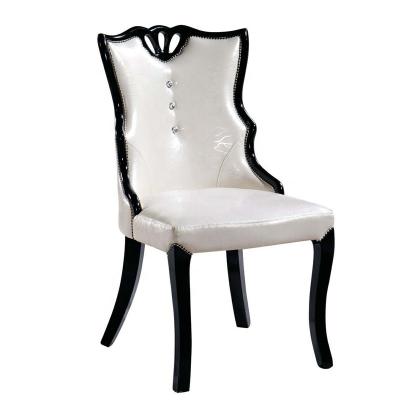 China Modern Luxury Dining Chair Adjustable Nordic Design Wooden Feet White Dining Chairs (Other) Elegant for sale