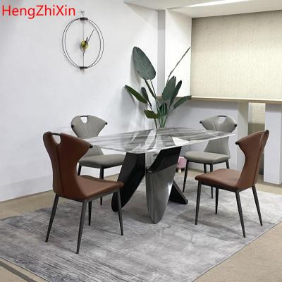 China Modern Luxury Rectangular Marble Dining Set (Adjustable Italian Dining Table Others New Design) 2022 for sale