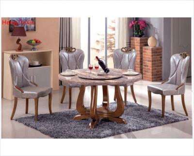 China (Others) Round 6 Adjustable Modern Vintage Classic Dresser Soft Leather Chair Marble Around Dining Table for sale