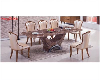 China Adjustable Rectangular Marble Top Modern Space Saving Stone Dining Table (Other) Set Modern for sale