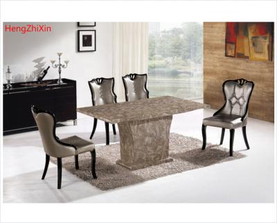 China (Other)Adjustable Custom Size and Color Modern Dining Room Furniture Rectangular Marble Dining Table Set for sale