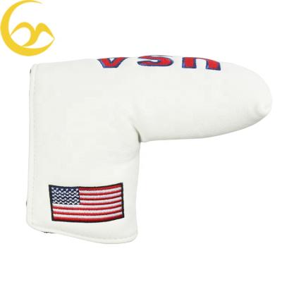 China To Protect Hot Sale Golf Club Head Cover USA Brand Eagle Embroidery Golf Blade Putter Head Cover for sale