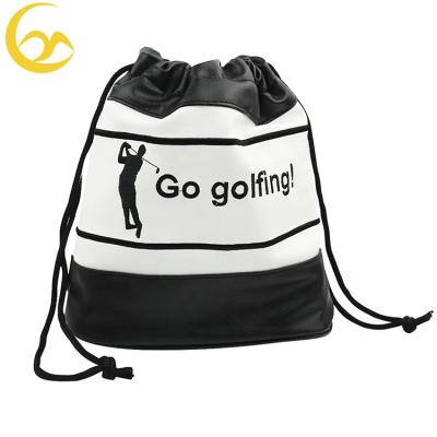 China Hot Selling Golf Storage Bag PU Golf Pouch Golf Accessories Leather Ball Bags Golf Pouch Storage Bag for sale