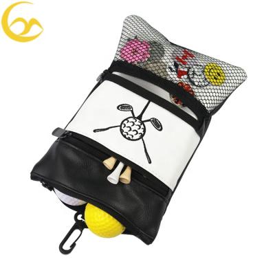 China Wholesale Promotional Leather Golf Storage Bag PU Golf Accessories Pouch Golf Gift Pouch Packed Golf Bags for sale