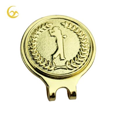 China Iron Metal Stainless Golf Ball Marker Cap Clip Magnetic Golf Accessories for sale